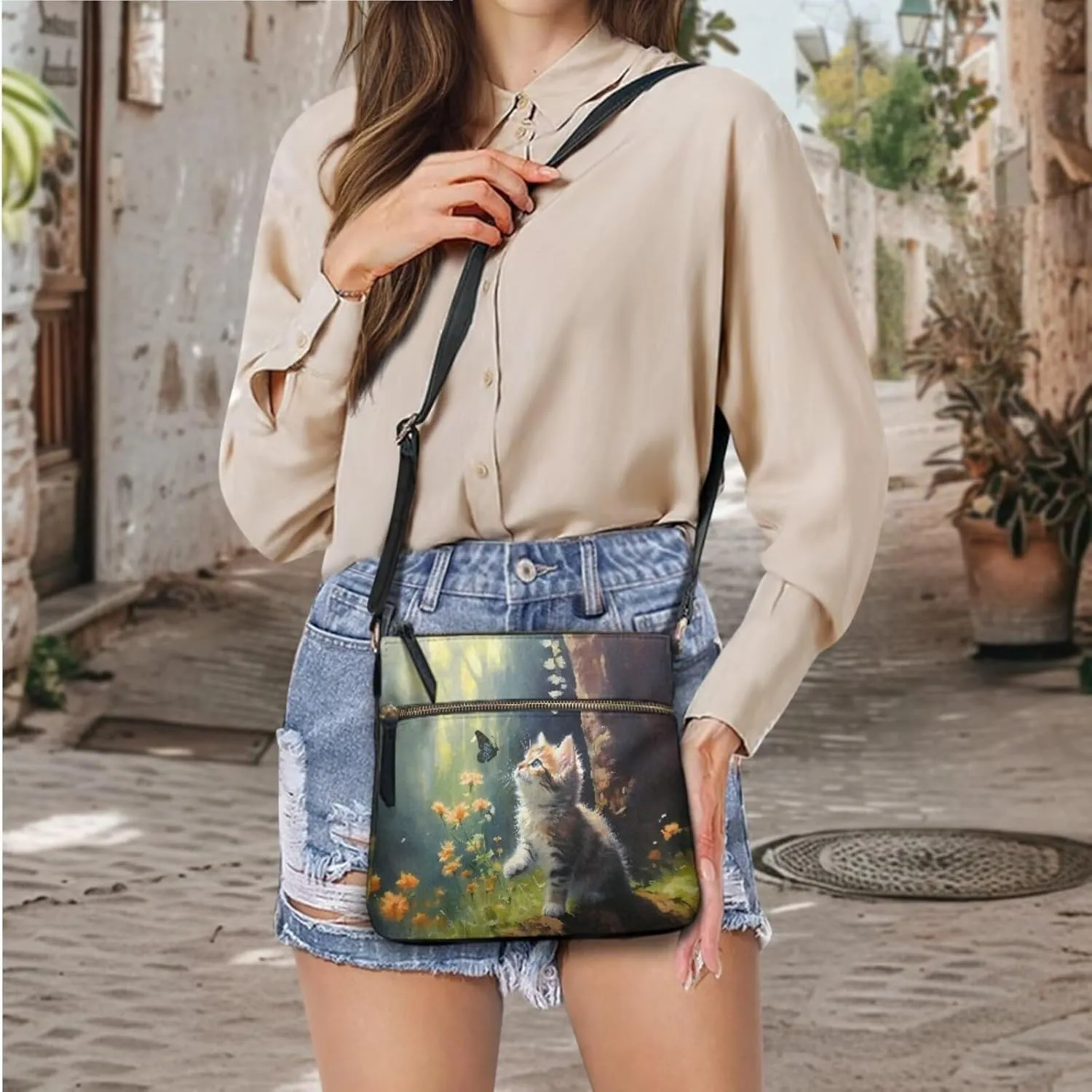 GIFTPUZZ Purse and Wallet Set for Women Ladies Hobo Bag Crossbody Bags Leather Shoulder Bag Valentine's Day Gifts