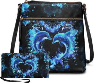 GIFTPUZZ Purse and Wallet Set for Women Ladies Hobo Bag Crossbody Bags Leather Shoulder Bag Valentine's Day Gifts