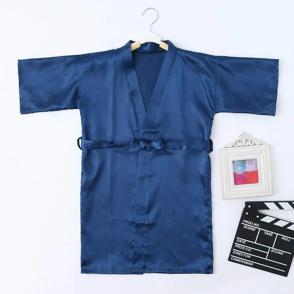 Girls Floral Silk Kimono obe Wedding Flower Girl obes Dressing Gown Bathobes Housecoat
