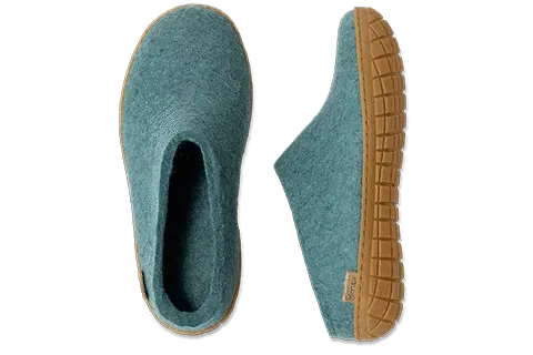 Glerup Honey Rubber Sole Slip-On Slippers