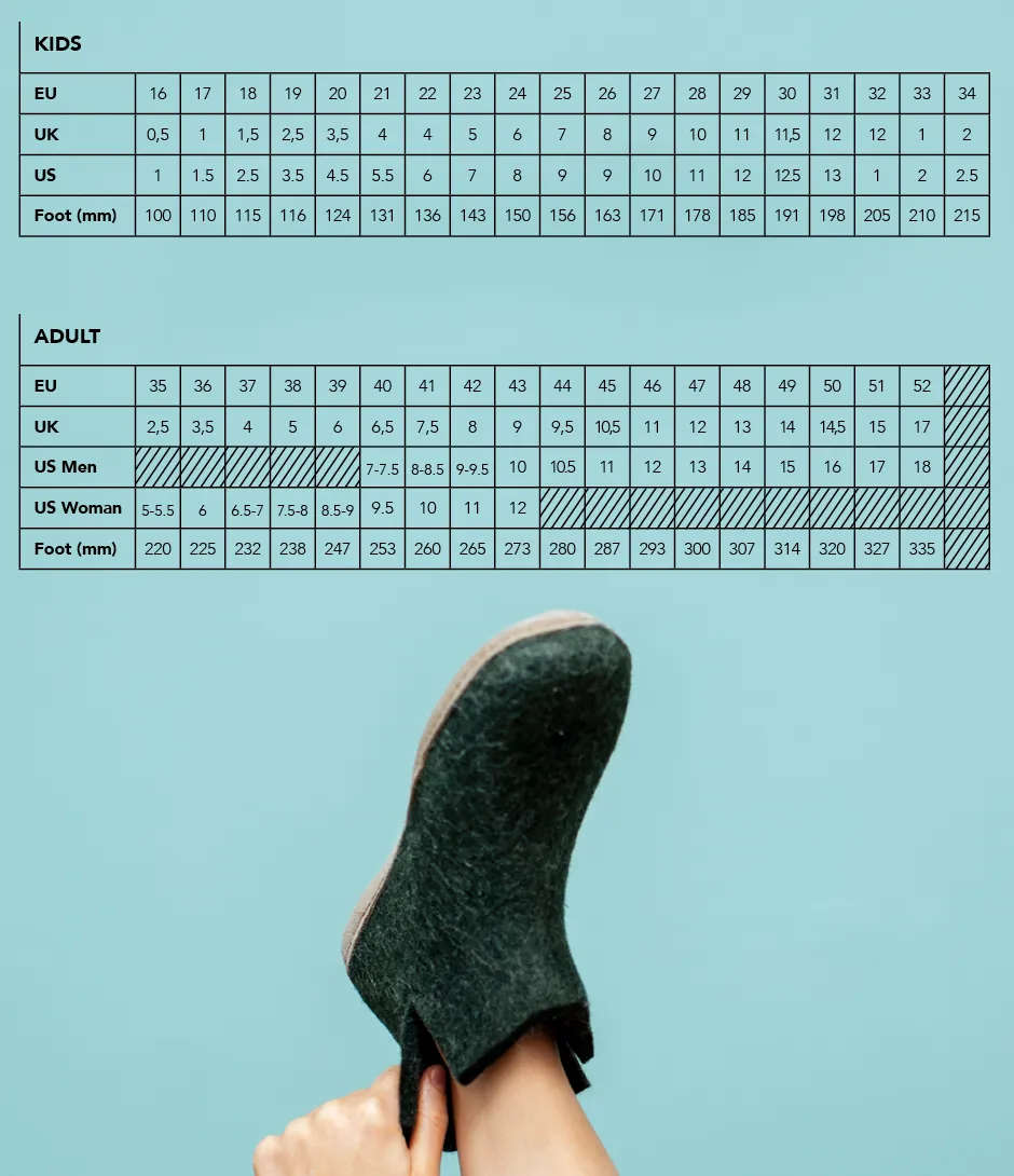 Glerups Charcoal Slip-On with Rubber Bottom