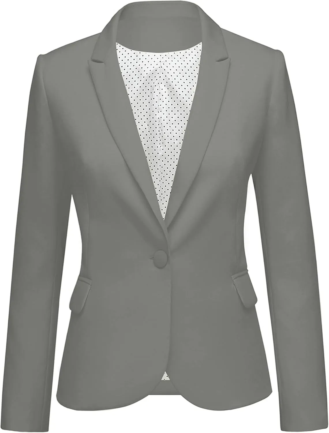 GRAPENT Women's Business Casual Pockets Work Office Blazer Back Slit Jacket Suit