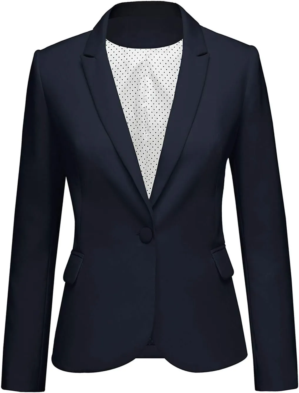 GRAPENT Women's Business Casual Pockets Work Office Blazer Back Slit Jacket Suit