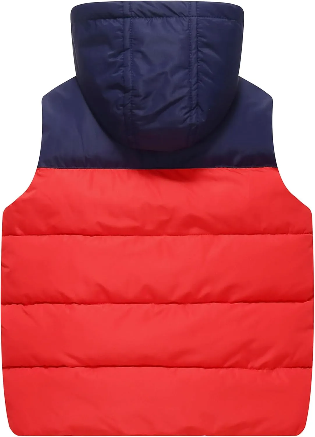 Happy Cherry Kids Padded Vest Winter Puffy Detachable Hooded Zipper Up Sleeveless Jacket 5-12T