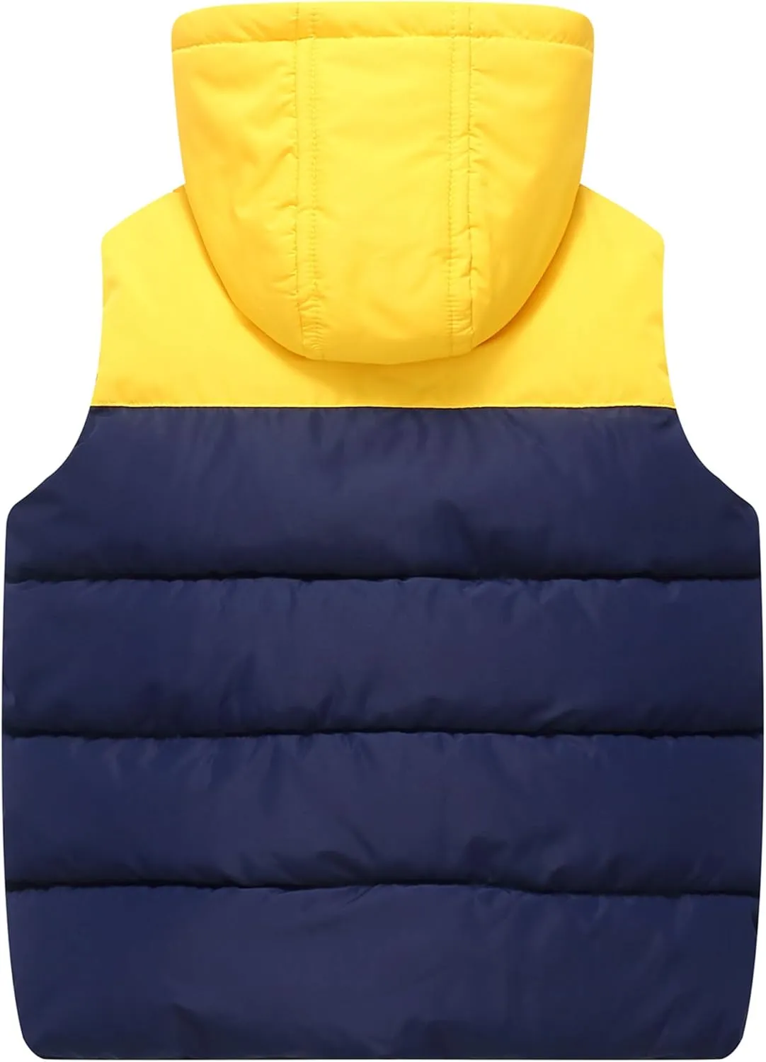 Happy Cherry Kids Padded Vest Winter Puffy Detachable Hooded Zipper Up Sleeveless Jacket 5-12T