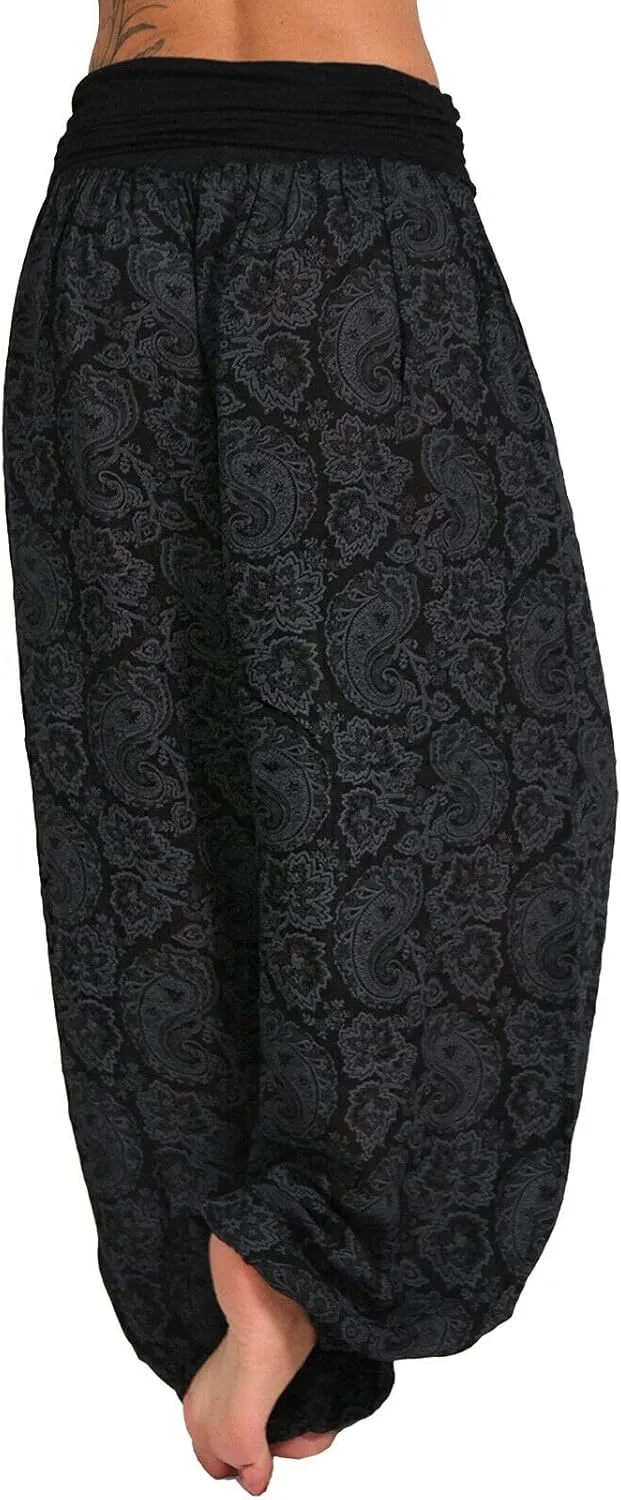Harem Pants Women Hippie High Waist Boho Petite Length Pants 2024 Plus Size Causal Yoga Flowy Lounge Pajama Joggers