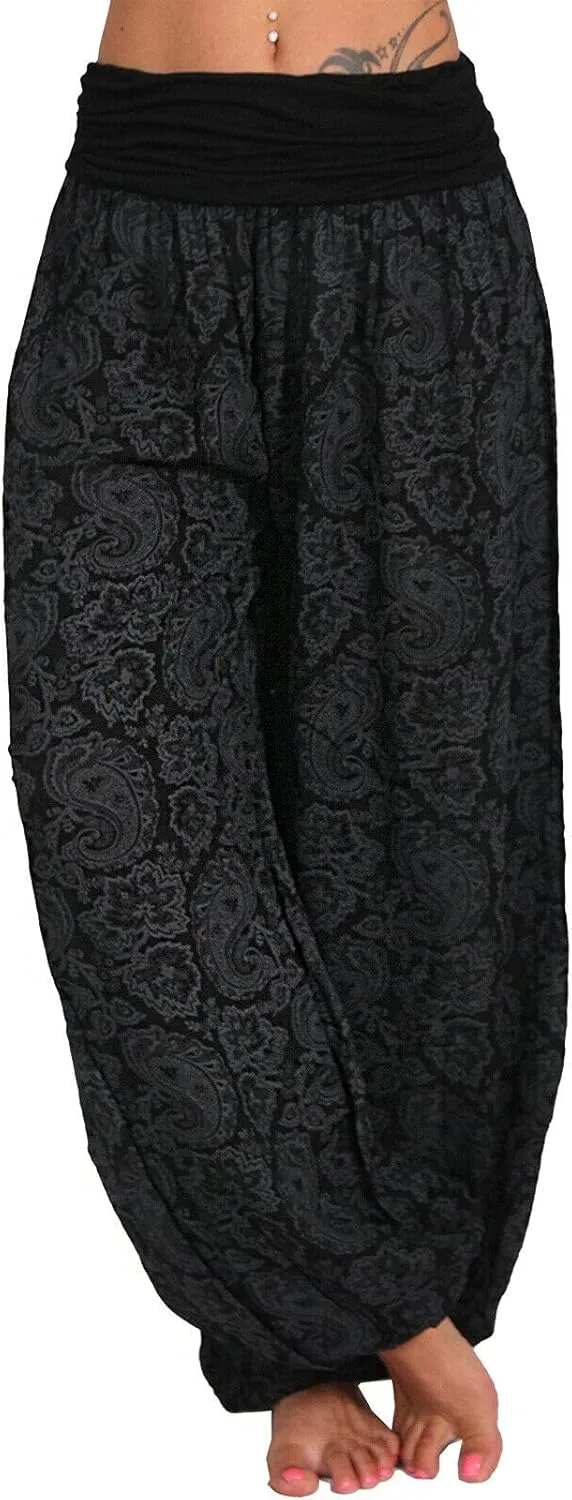 Harem Pants Women Hippie High Waist Boho Petite Length Pants 2024 Plus Size Causal Yoga Flowy Lounge Pajama Joggers