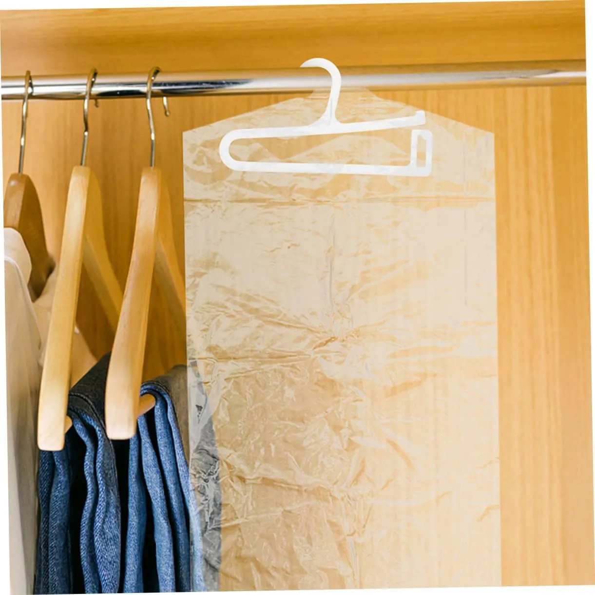HEALLILY 25pcs Garment Bag for Storage Dustproof Clothes Hanging Bag Dust Jacket Clothing Cover