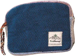 Himalayan Hemp Toiletry Kit  Natural Hemp Travel Pouch with Spacious Storage, Dual Zipper Compartments, Soft Cotton Lining