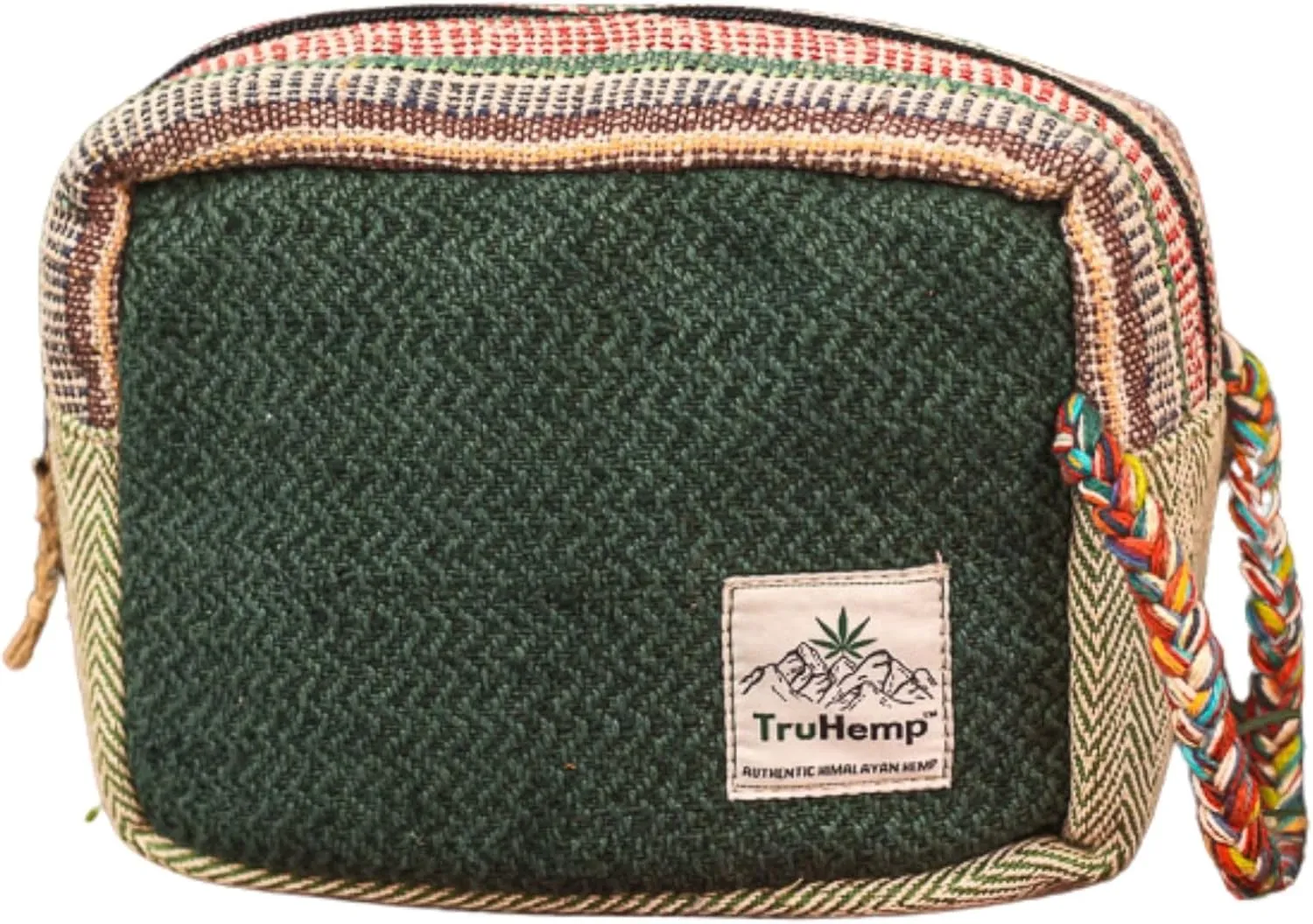 Himalayan Hemp Toiletry Kit  Natural Hemp Travel Pouch with Spacious Storage, Dual Zipper Compartments, Soft Cotton Lining
