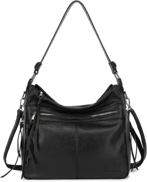 Hobo Bags for Women Top Handle Crossbody Shoulder Bag PU Leather Large Capacity Tote Satchel Purse Handbag