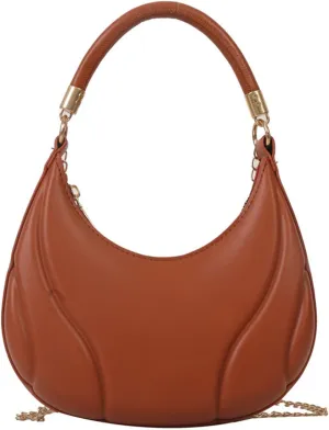 Hobo Crossbody Bags for Women Cute Hobo Tote Handbags Mini Clutch Purses with Zipper Closure Luxury Travel Bag(Brown)