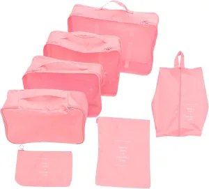 Homoyoyo 7pcs Suitcase Pouches Travel Luggage Organizers Compression Bags Packing Cubes Bag Organizer Travel Accessories