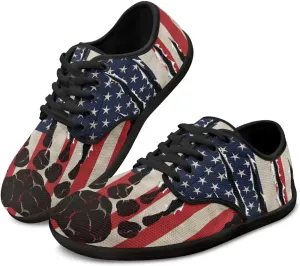Jeiento American Flag Hike Barefoot Shoes with Wide Toe Box for Men Patriots, Non-Slip