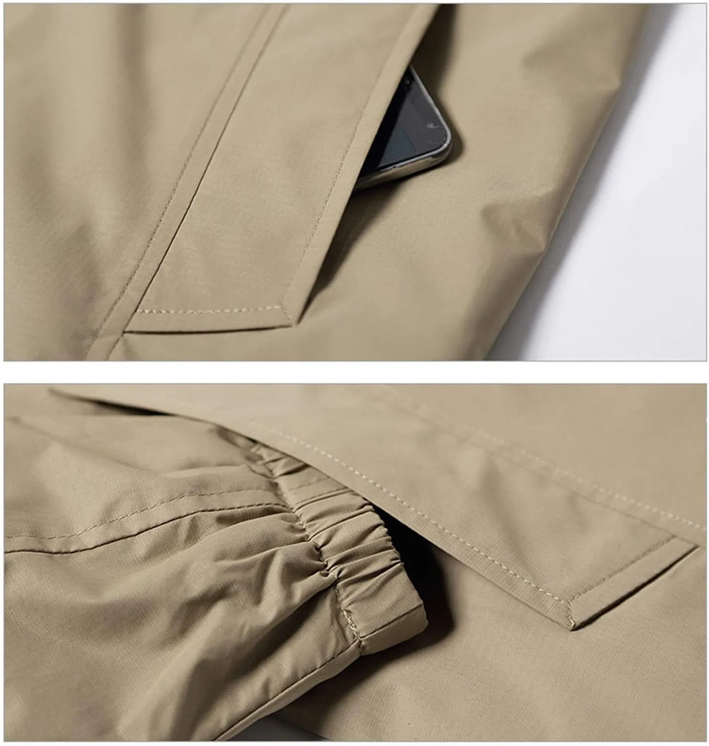 JEsilunmaMY Men's Stand Collar Casual Military Jackets Full Zip Slim Cotton Bomber Jacket Solid Color Lightweight Windbreaker