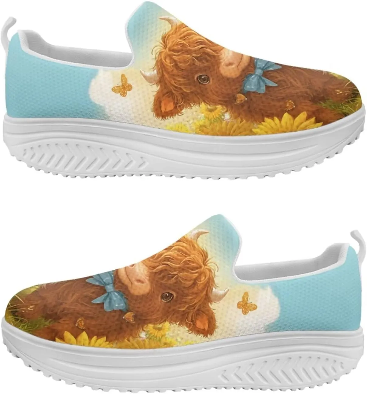 JoyLamoria Animal Print Womens Shoes Work Casual Fashion Tennis Soft Workout Cushion Comfort Knit Upper Running Orthopedic