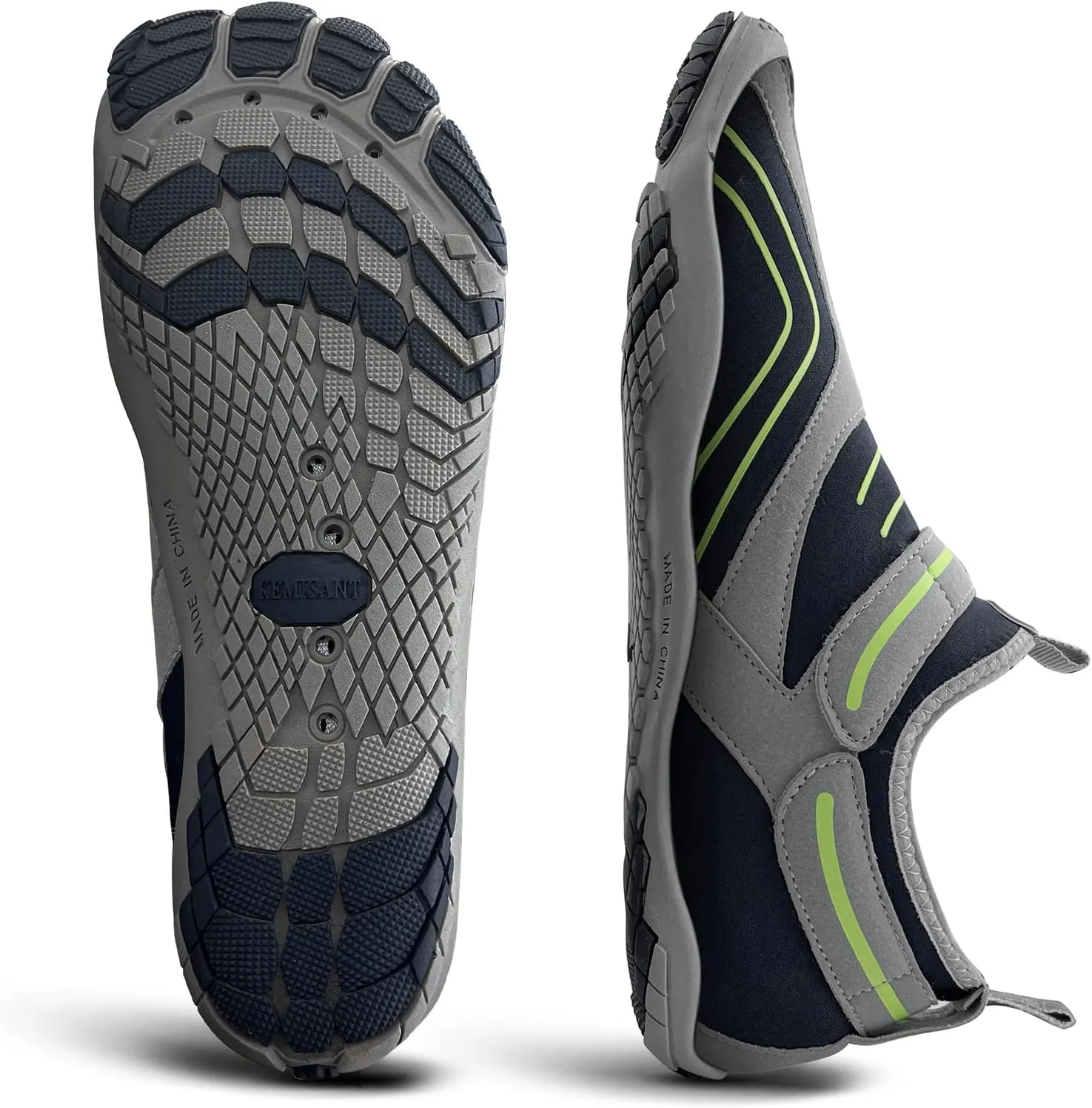 KEMISANT Mens Water Shoes, Unisex Barefoot Aqua Shoes for Men Women Beach Swimming Water Sport Shoes