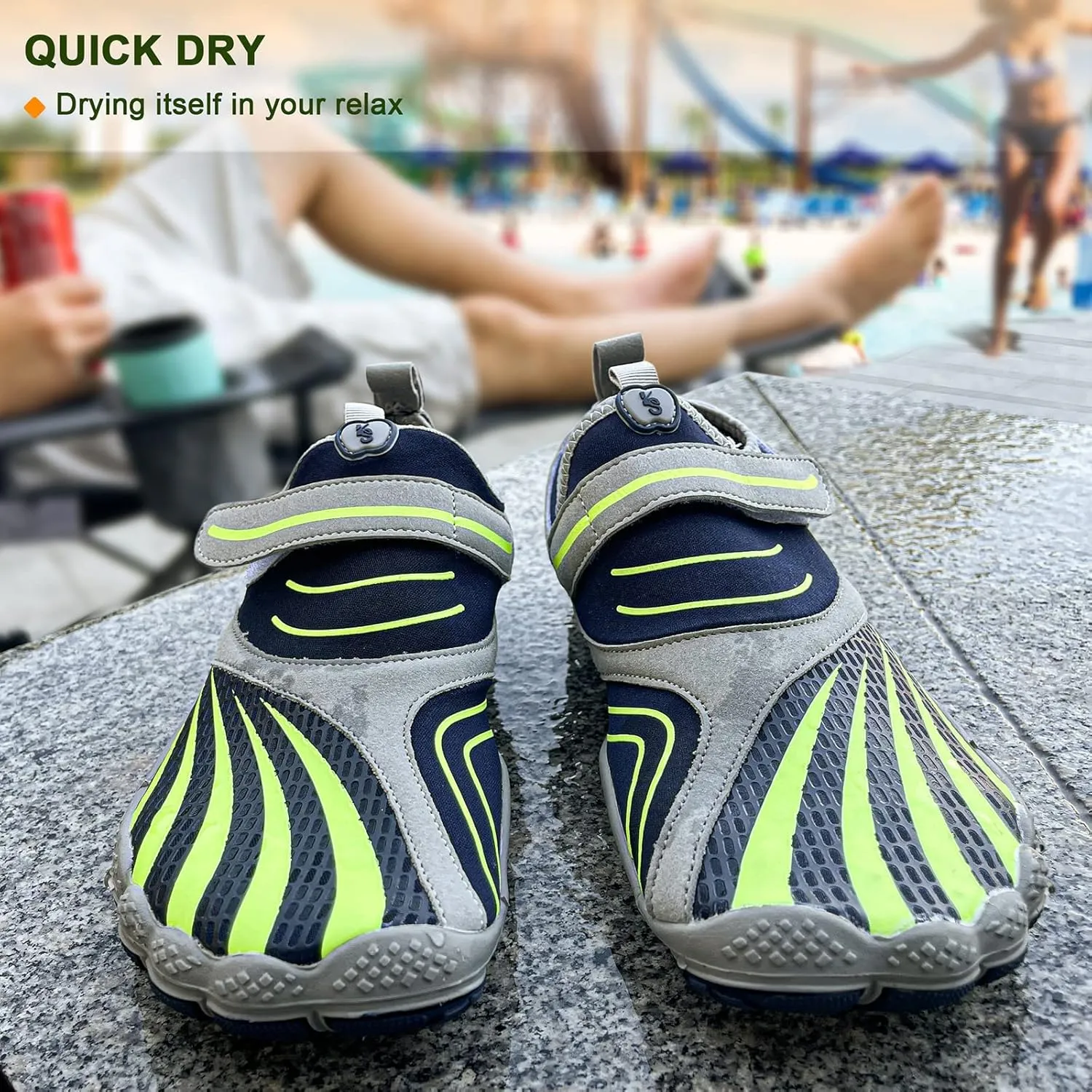 KEMISANT Mens Water Shoes, Unisex Barefoot Aqua Shoes for Men Women Beach Swimming Water Sport Shoes