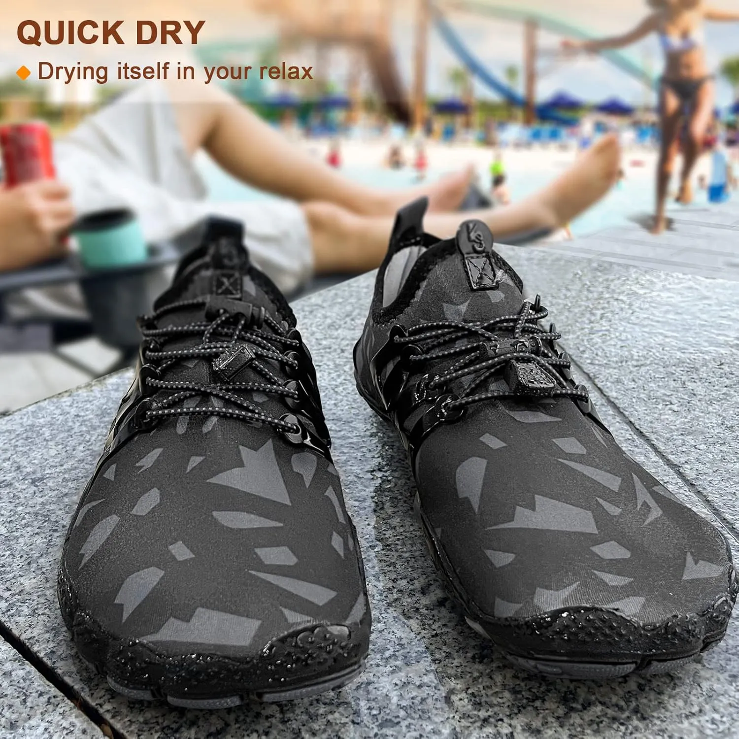 KEMISANT Mens Water Shoes, Unisex Barefoot Aqua Shoes for Men Women Beach Swimming Water Sport Shoes