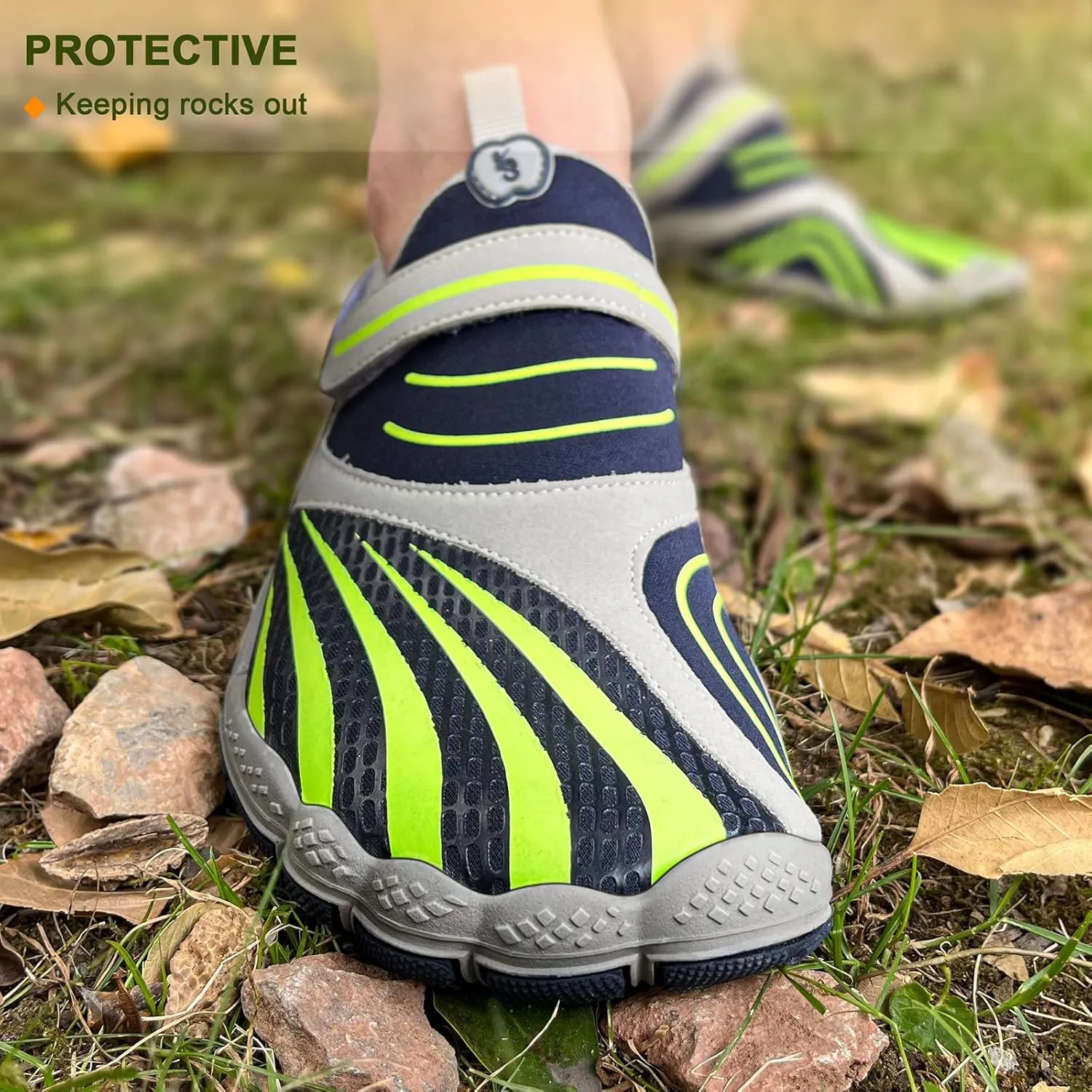 KEMISANT Mens Water Shoes, Unisex Barefoot Aqua Shoes for Men Women Beach Swimming Water Sport Shoes