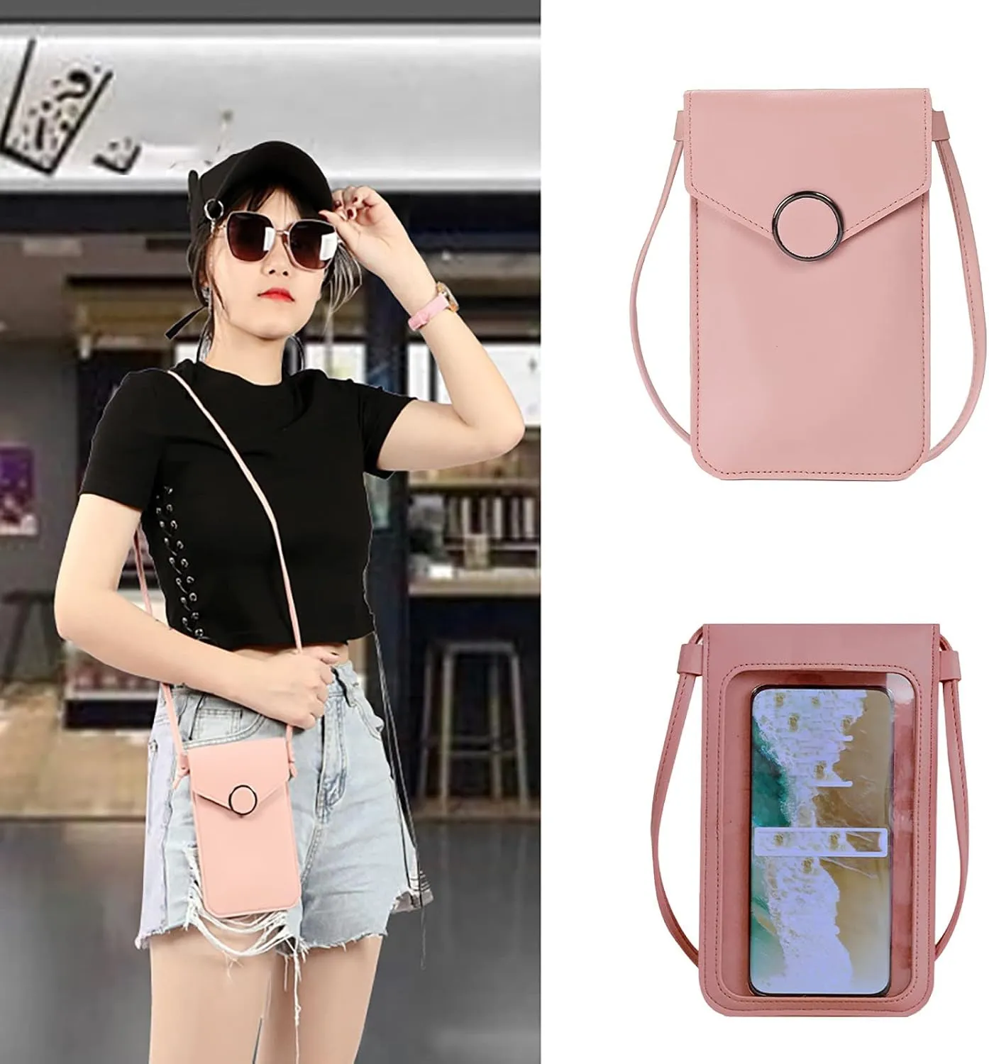 Ladies Soft Pu Leather Shoulder Bags Lightweight Quilted Leather Handbags for Women Cute Purse for Women Trendy(B)