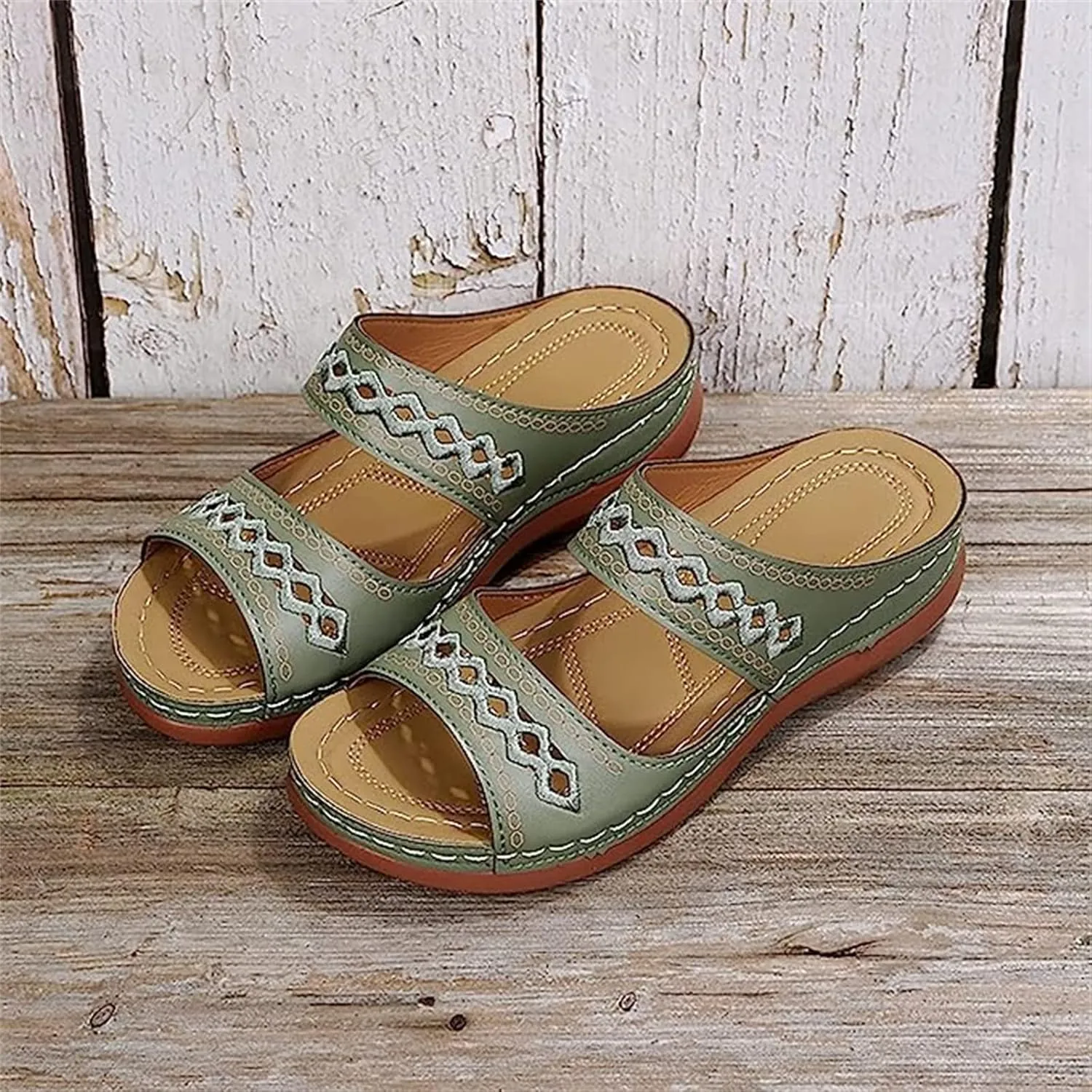Ladmiple Orthopedic Sandals For Women Dressy Summer Comfortable Walking Flip Flops Orthotic Slides Shoes with Arch Support