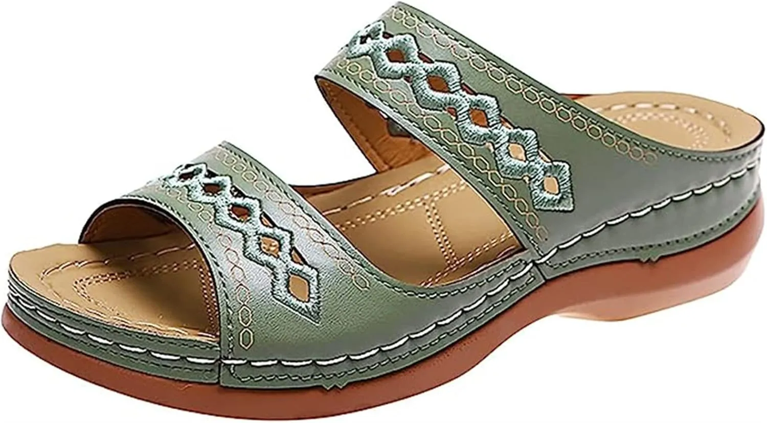 Ladmiple Orthopedic Sandals For Women Dressy Summer Comfortable Walking Flip Flops Orthotic Slides Shoes with Arch Support