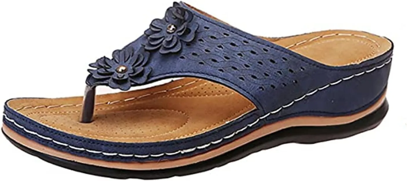 Ladmiple Orthotic Dress Sandals For Women With Arch Support Comfortable Orthopedic Flip Flops Dressy Casual Summer Shoes