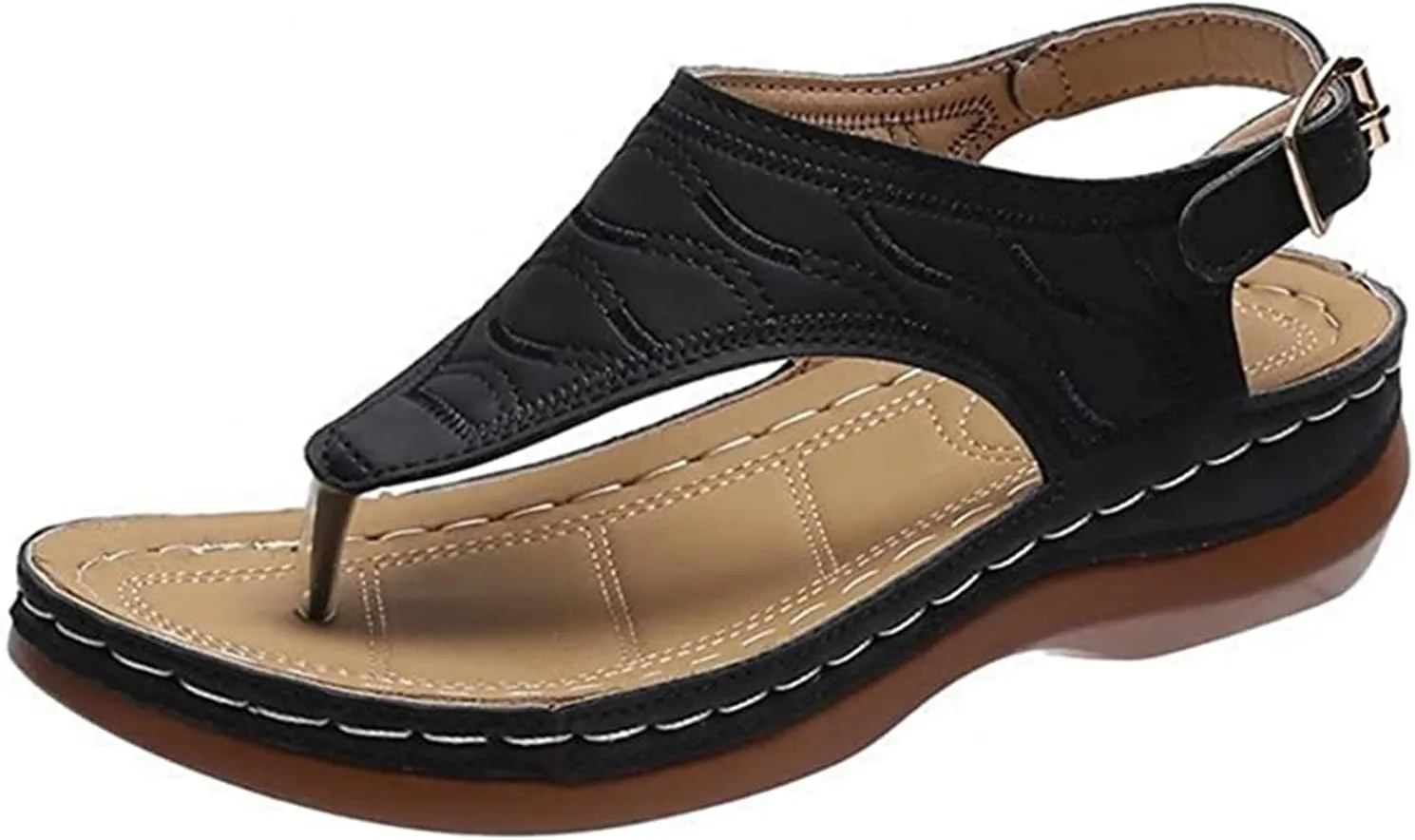 Ladmiple Orthotic Sandals For Women Plantar Fasciitis Comfortable Summer Flip Flops Orthopedic Slides with Arch Support