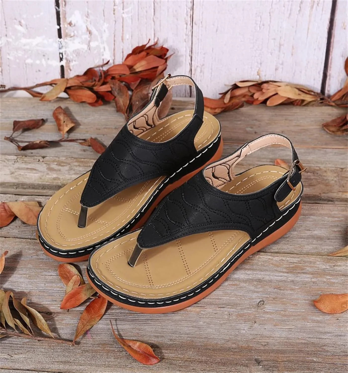 Ladmiple Orthotic Sandals For Women Plantar Fasciitis Comfortable Summer Flip Flops Orthopedic Slides with Arch Support