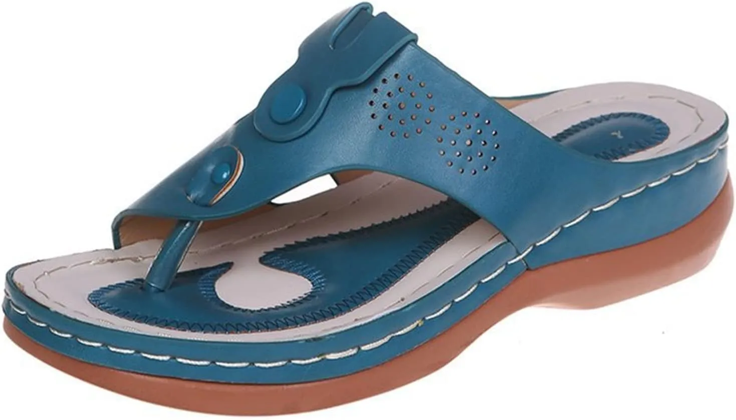 Ladmiple Sandals Women Wedge Comfortable Walking Orthopedic Flip Flops Dressy Summer Orthotic Slides with Arch Support 2024