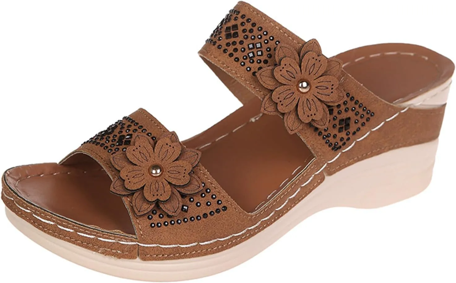Ladmiple Summer Sandals For Women 2024 Trendy Comfort Walking Arch Support Orthotic Slides Orthopedic Slippers Flip Flops