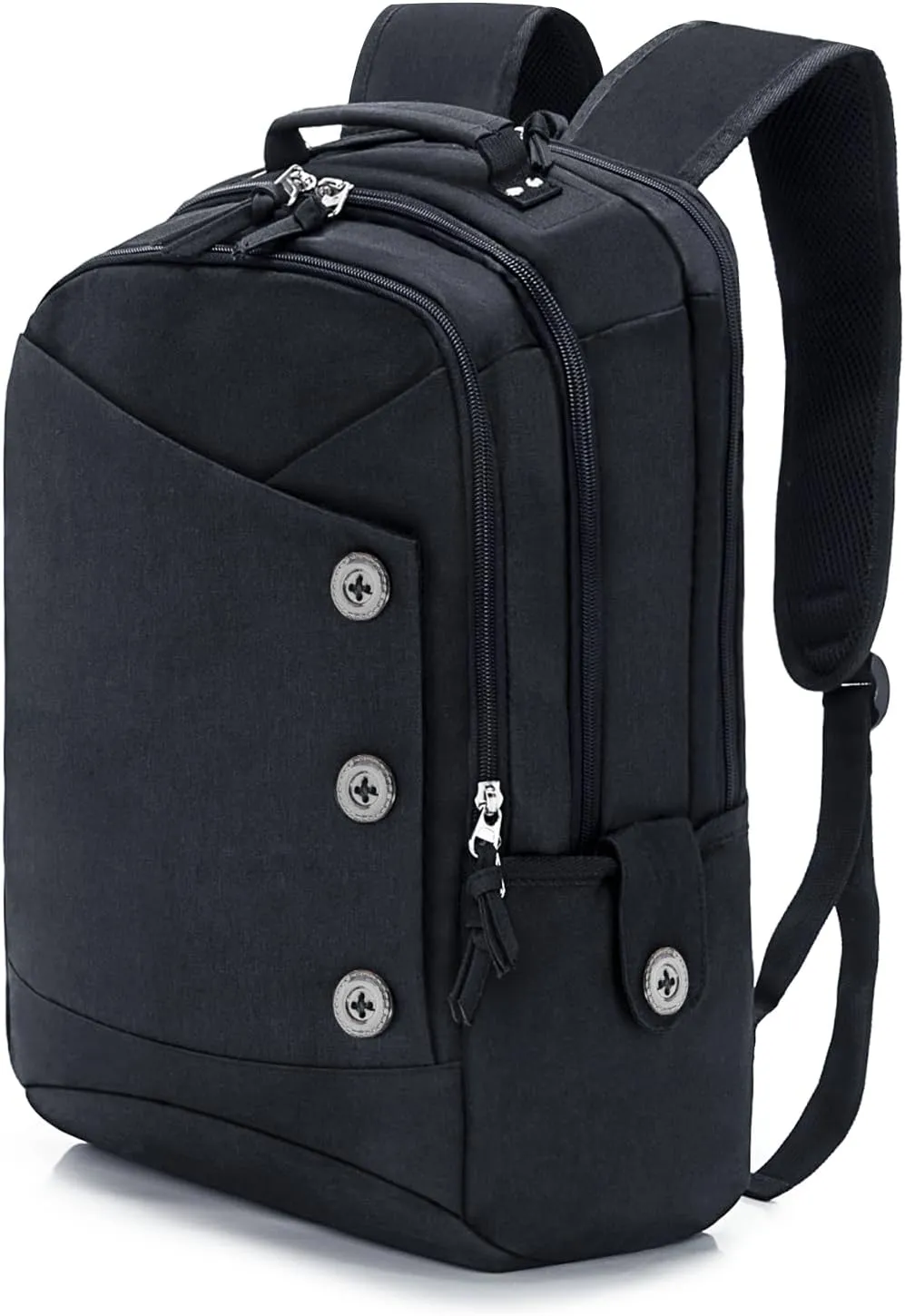 Laptop Backpack College Daypack Computer Bag for Women School Student with USB Charging Portc 15.6 Inch Black