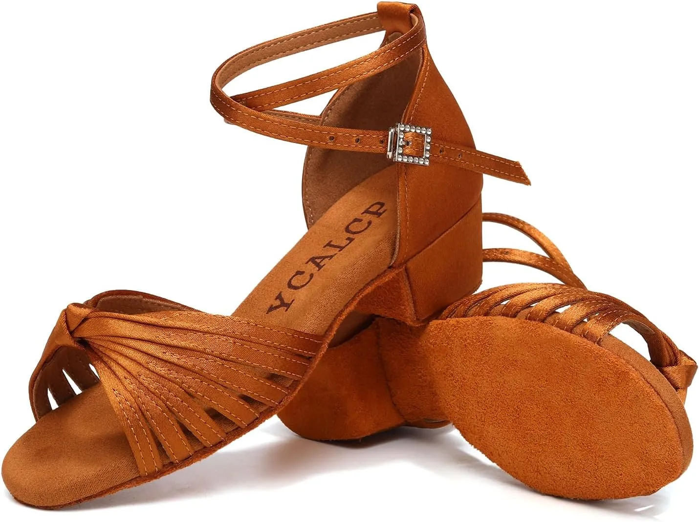 Latin Ballroom Dance Shoes Girls Latin Dance Shoes Low Heels Salsa Tango Professional Performance Practice Dance Shoes for Girls Kids 3cm Heel