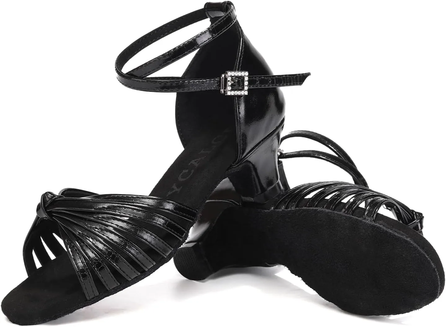 Latin Ballroom Dance Shoes Girls Latin Dance Shoes Low Heels Salsa Tango Professional Performance Practice Dance Shoes for Girls Kids