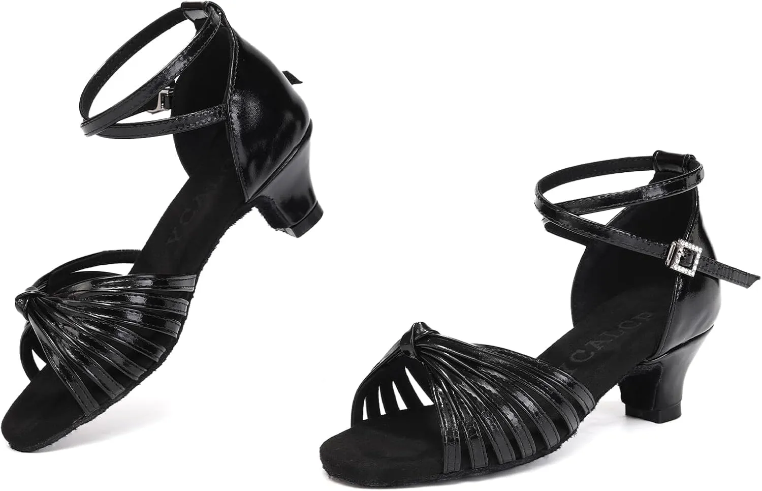 Latin Ballroom Dance Shoes Girls Latin Dance Shoes Low Heels Salsa Tango Professional Performance Practice Dance Shoes for Girls Kids