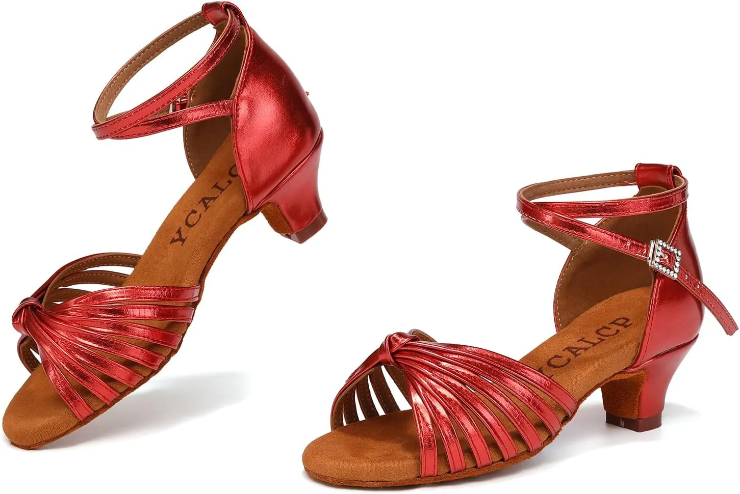 Latin Ballroom Dance Shoes Girls Latin Dance Shoes Low Heels Salsa Tango Professional Performance Practice Dance Shoes for Girls Kids