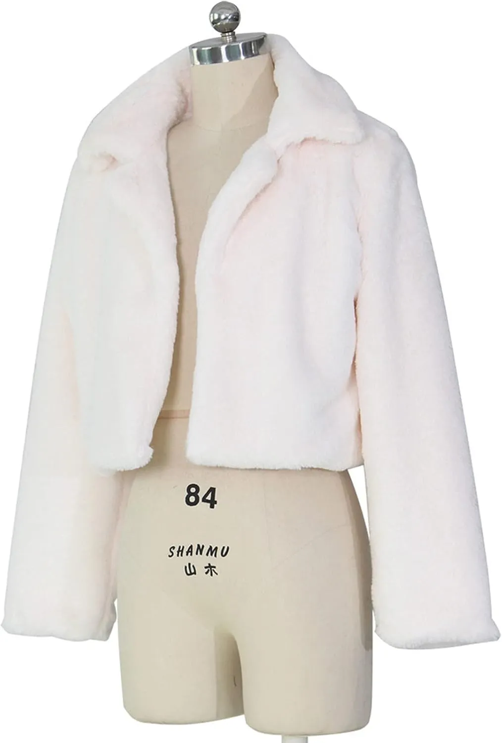 LCMTWX Trench Coat for Women 2023 Furry Women Long Jacket Faux Sleeve Short Warm Women's Coat Cropped Jacket Puffer
