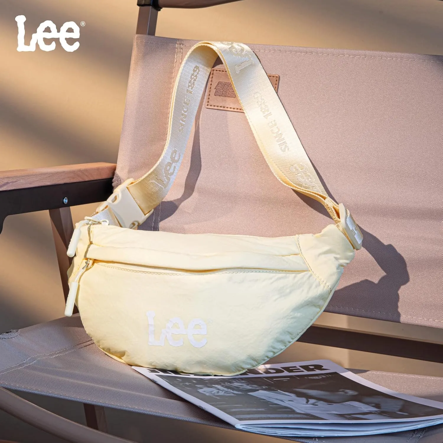 Lee Fanny Packs for Women Water-Resistant Crossbody Bag Lightweight Waist Pack for Travel & Everyday Use, Beige