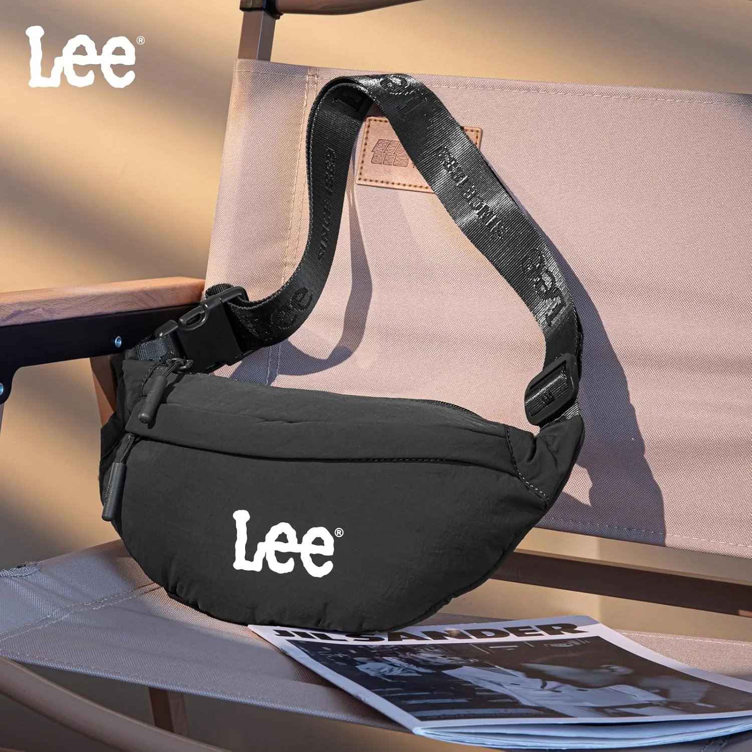 Lee Fanny Packs for Women Water-Resistant Crossbody Bag Lightweight Waist Pack for Travel & Everyday Use, Dark Gray