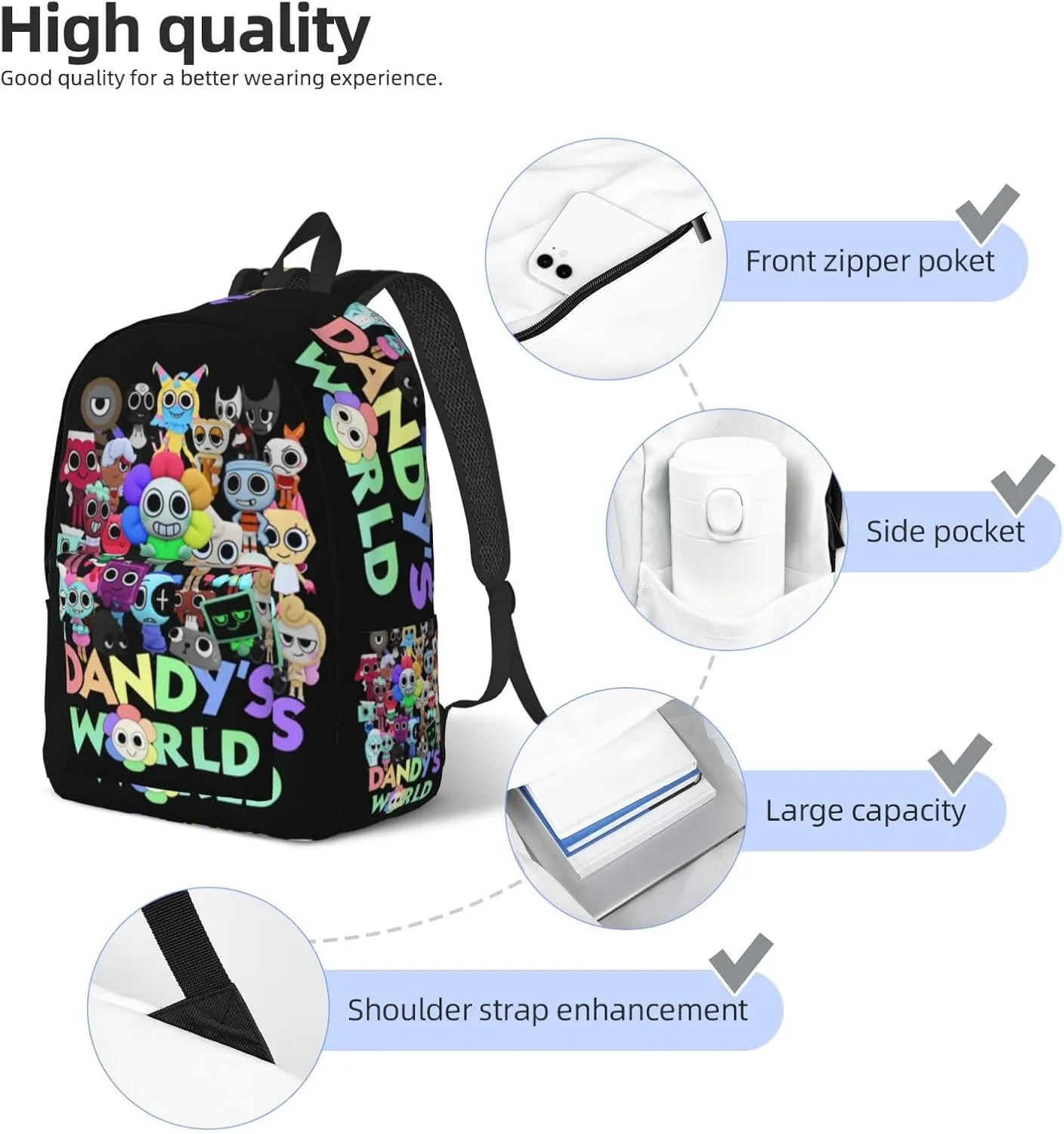 Leisure canvas Backpacks Dandys World Elementary Rucksack Gifts casual Laptop Backpacks For Daily Work Daypack Bookbags