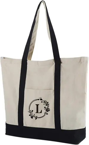 Letter Type Supermarket Bag Large Capacity Single Shoulder Canvas Bag Laptop Messenger & Shoulder Bags (F, One Size)
