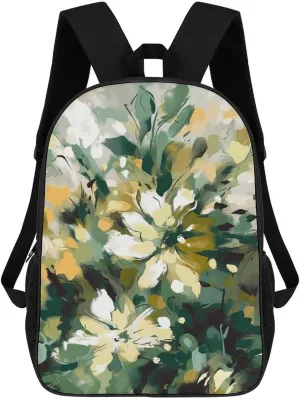Light Yellow Dark Green Business Laptop Backpack for Women Men 17 Inch Carry on Backpack Waterproof Black Bookbag Fashion Lightweight Backpacks for Travel Hiking Camping Casual Daypack Backpacks