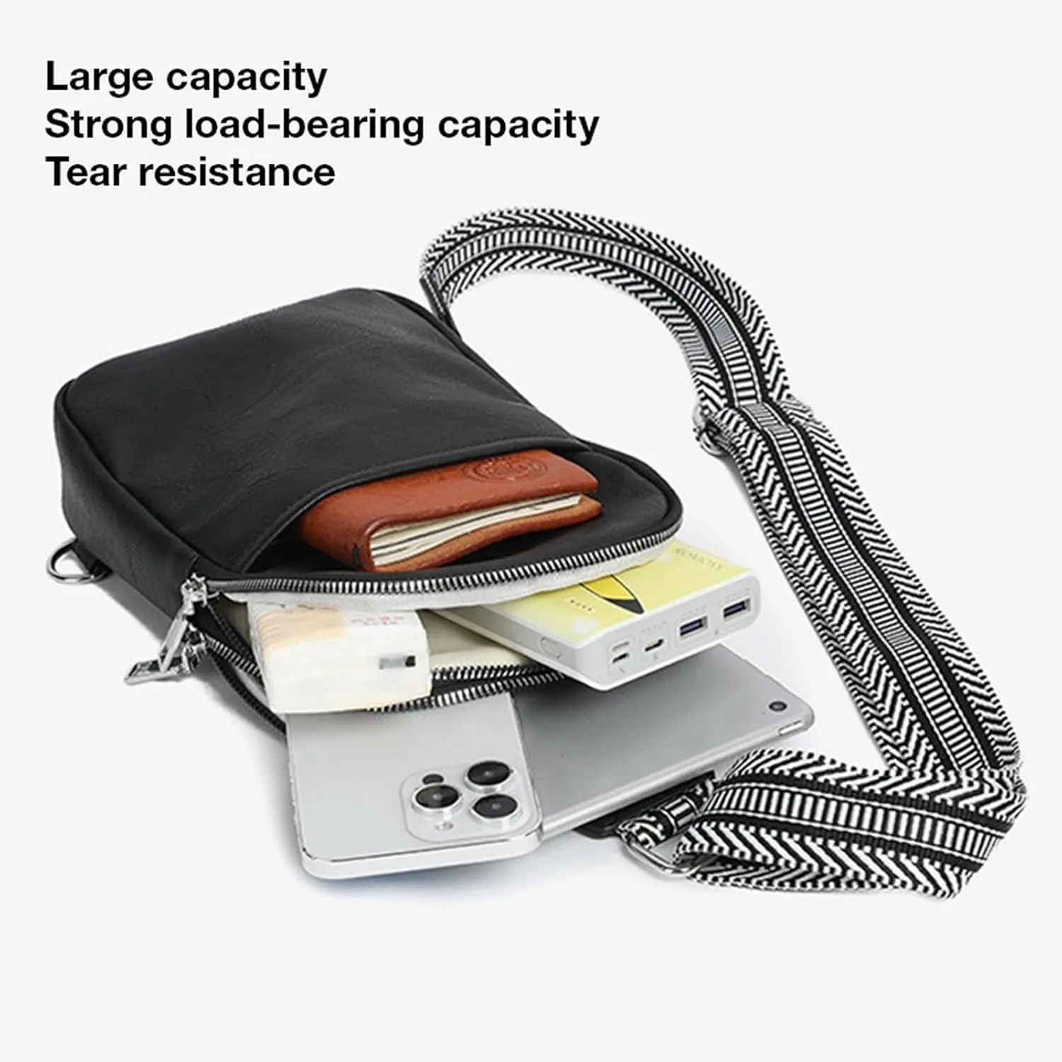 Lightweight Packable Backpack Sling Bag For Women Vegan Leather Fanny Pack Crossbody Bags Chest Bag For Women
