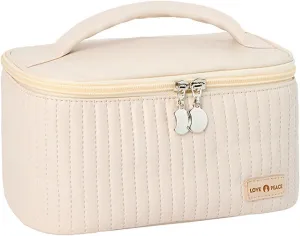 Makeup Bag 2025 New Waterproof PU Leather Large Capacity Portable Makeup Organizer Bag,Toiletry Bag,Travel Cosmetic Bag,Makeup Pouch for Gifts Women Girls Daughter