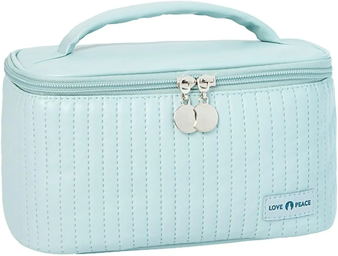 Makeup Bag 2025 New Waterproof PU Leather Portable Large Capacity Makeup Organizer Bag,Travel Toiletry Bag,Travel Cosmetic Bag,Makeup Organizer Bag for Women Daughter Gifts Girls