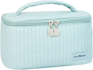 Makeup Bag 2025 New Waterproof PU Leather Portable Large Capacity Makeup Organizer Bag,Travel Toiletry Bag,Travel Cosmetic Bag,Makeup Organizer Bag for Women Daughter Gifts Girls