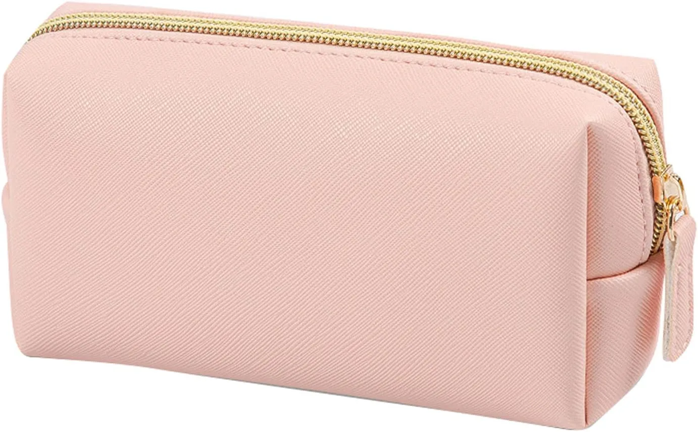 Makeup Bags for Women 2025 New Upgrade PU Leather Waterproof Large Capacity Portable Small Makeup Pouch,Travel Toiletry Bag,Travel Cosmetic Bag,Small Makeup Bag for Gifts Daughter Women Girls