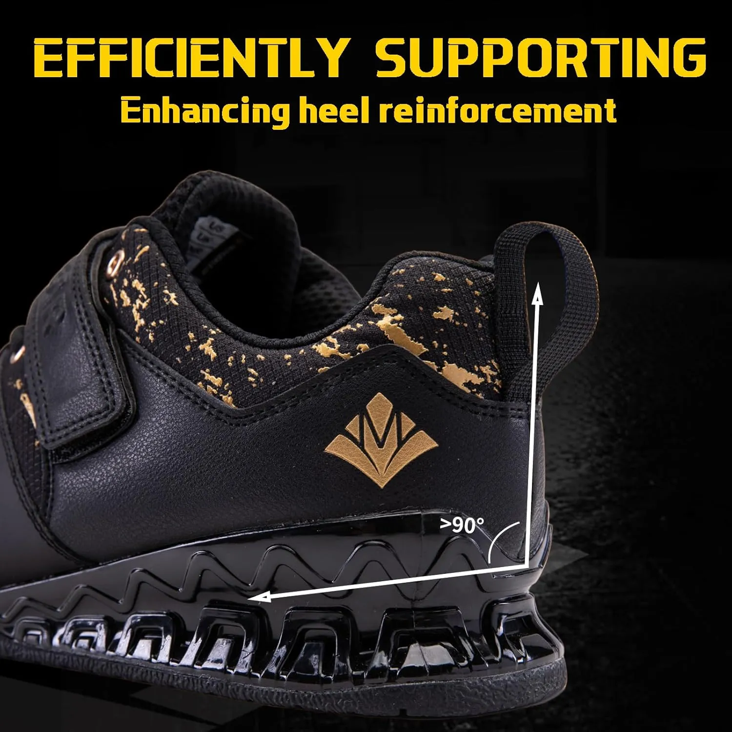 MANUEKLEAR Deadlift Shoes, Strong Anti-Slip Lifting Shoes for Men, Professional Training Weightlifting Shoes for Men and Women, Squat Shoes for Powerlifting with Rubber Non-Slip Sole