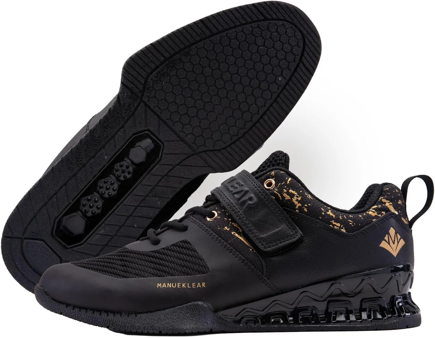 MANUEKLEAR Deadlift Shoes, Strong Anti-Slip Lifting Shoes for Men, Professional Training Weightlifting Shoes for Men and Women, Squat Shoes for Powerlifting with Rubber Non-Slip Sole